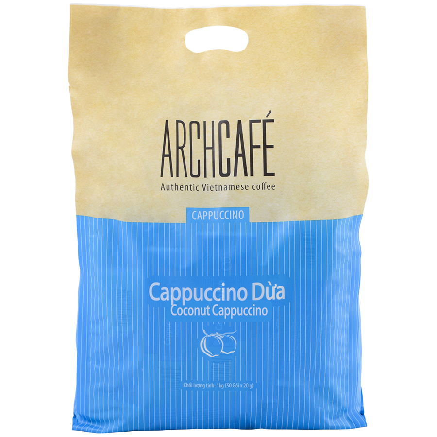 Túi Cà Phê Hòa Tan Archcafe Cappuccino Dừa 50 gói x 20g