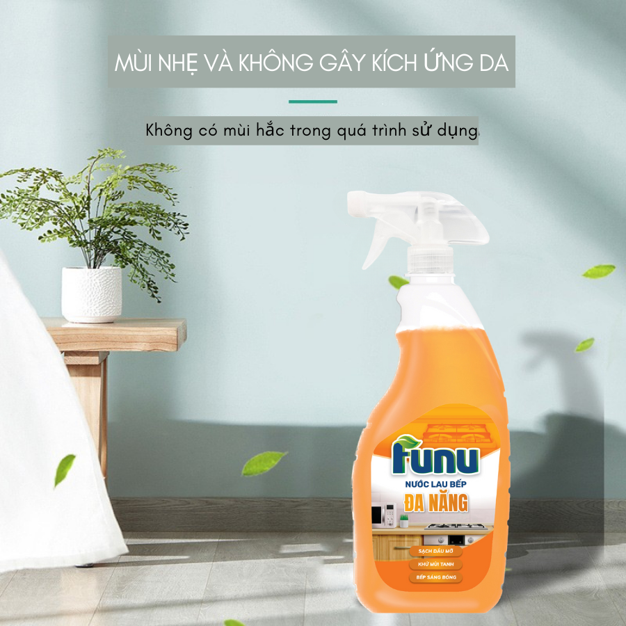 Chai xịt tẩy dầu mỡ bám bẩn nặng Funu cao cấp, làm sạch bếp gas, máy hút mùi, tường bếp, mui xe, tường gạch