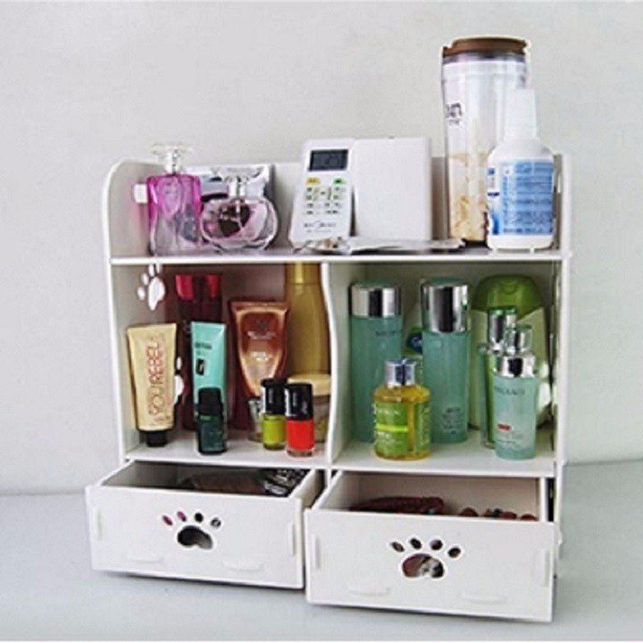 Kệ mỹ phẩm chân chó 2 ngăn kéo