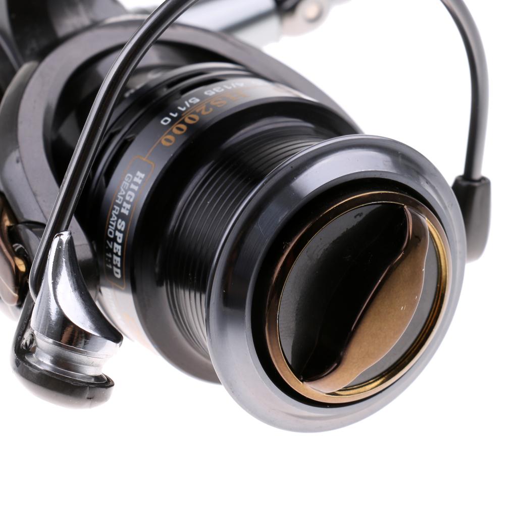 Bass Fishing Reel High Ratio 7.1:1 5+1BB Match Spool Spinning Reels