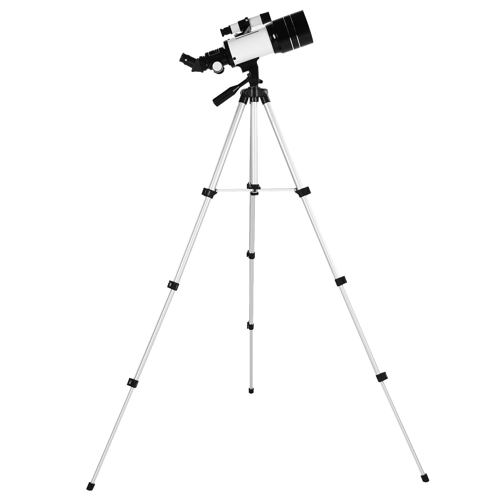70mm Astronomical Telescope 150X High Power Monocular Telescope Refractor Spotting Scope with 5×24 Finder Scope Tripod