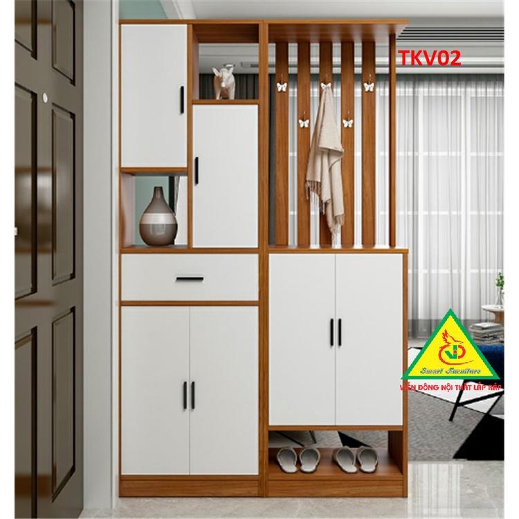TỦ KỆ TRANG TRÍ KIÊM VÁCH NGĂN TKV02 - Nội thất lắp ráp Viendong Adv
