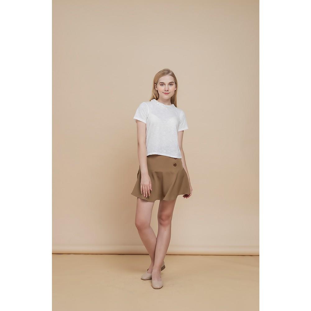 Chân váy nữ kiểu Callia Botton Skirt xòe đuôi cá
