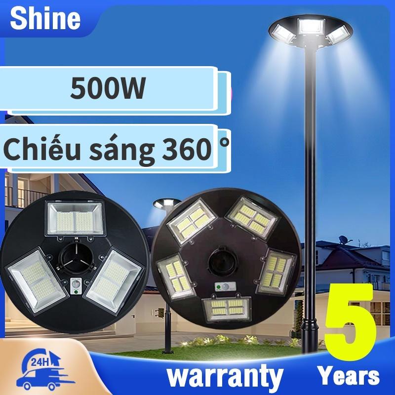 Ánh sáng sân vườn năng lượng mặt trời, Công viên UFO 500W Siêu sáng Chống nước IP65, Chiếu sáng 360 °