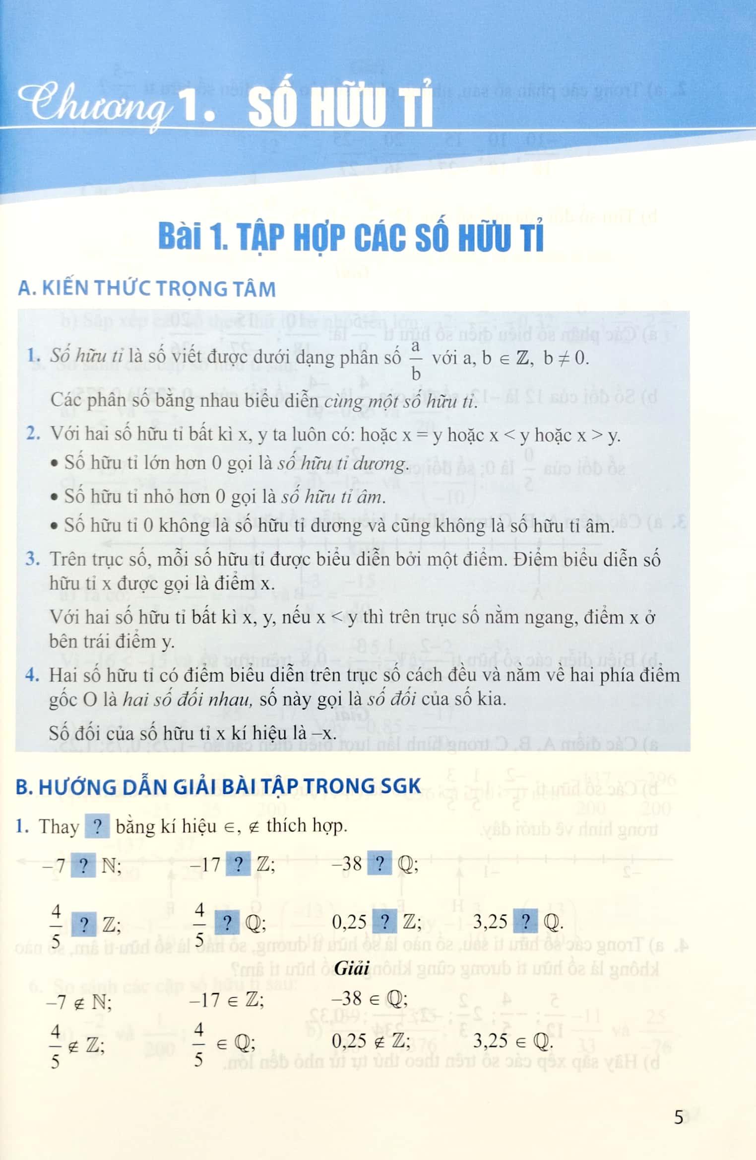 Giải Bài Tập Toán Lớp 7 - Tập 1 (Theo Bộ Sách Chân Trời Sáng Tạo)