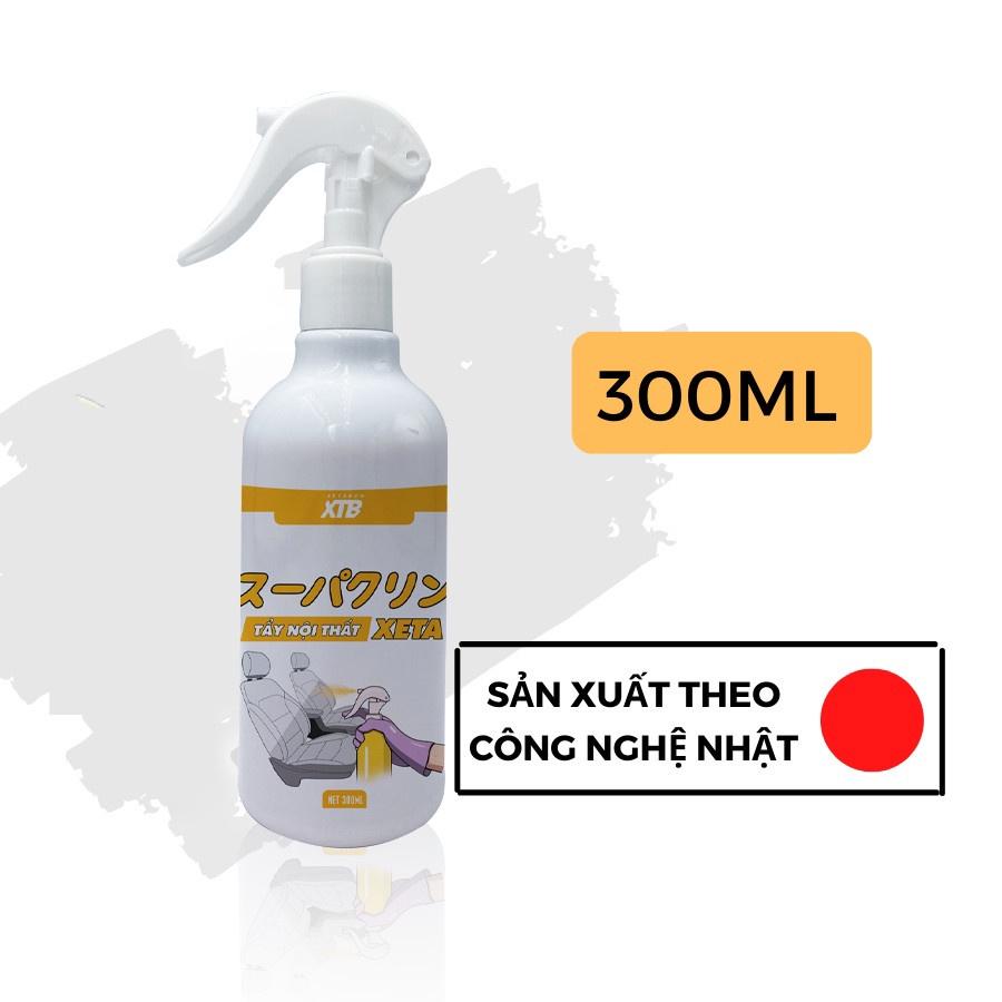 Dung dịch tẩy rửa nội thất ô tô XETA dung tích 300ml công nghệ từ Nhật Bản, làm sạch nội thất chiết xuất từ vỏ cam