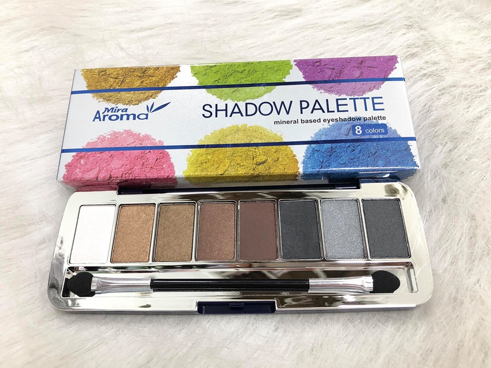 Phấn mắt 8 ô siêu mịn Mira Aroma Shadow Palette 8 Colors Hàn Quốc (2g x8) No.5 tặng kèm móc khoá