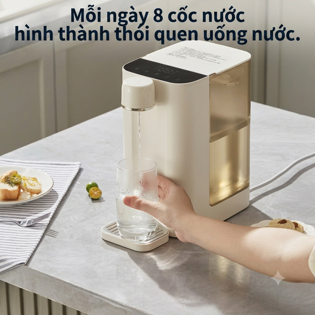 Máy Nước Nóng Để Bàn Cao Cấp | Nước Nóng Chỉ 3 Giây | 5 Mức Nhiệt Độ | Thiết Kế Hiện Đại