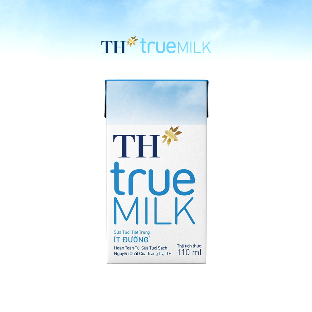 Thùng 48 hộp sữa tươi tiệt trùng ít đường TH True Milk 110ml (110ml x 48)