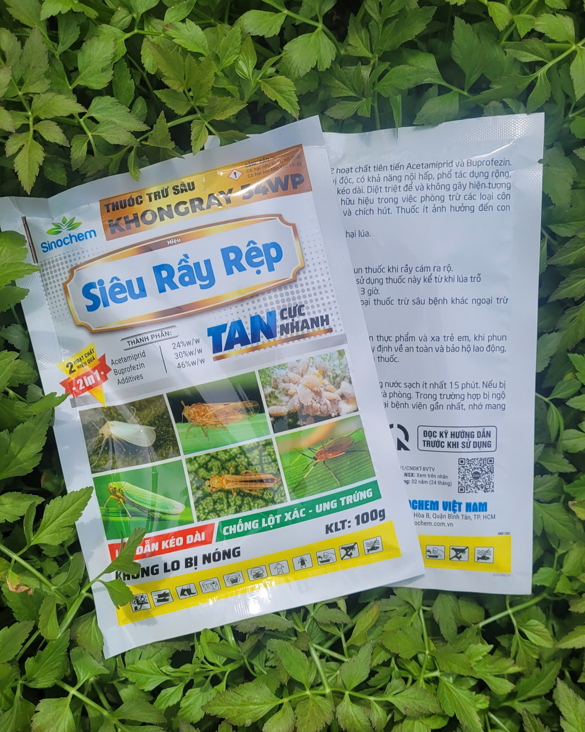 Trừ rầy KHONGRAY 54WP hiệu SIÊU RẦY RỆP gói 100gram trừ rầy xanh, rầy nâu, rầy phấn trắng, bọ trĩ, rệp sáp, rầy mềm chống lột xác và ung trứng hiệu quả kéo dài