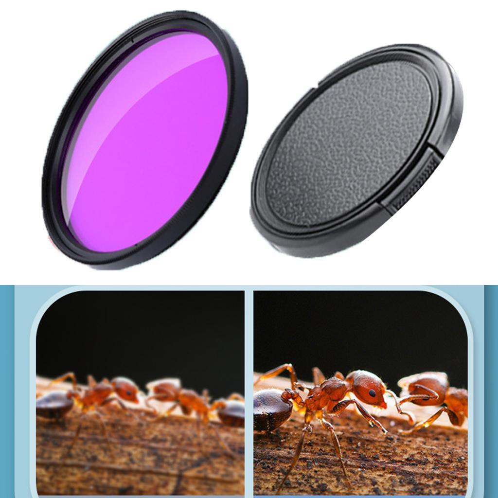 58mm  Lens Filter W/ Lens Caps Camera Lens for Underwater Photograph