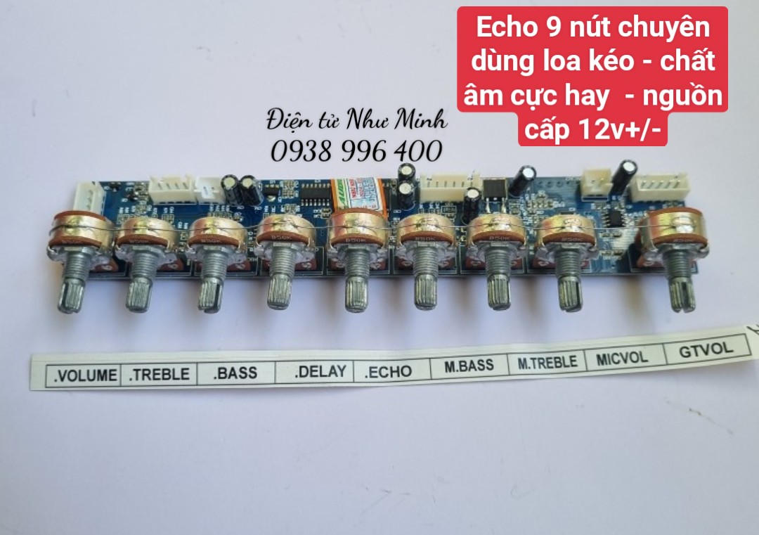 Echo loa kéo 9 NÚT CHUYÊN DÙNG CHO HIỆU  FO RZEN , B0T - Hàng Chính Hãng