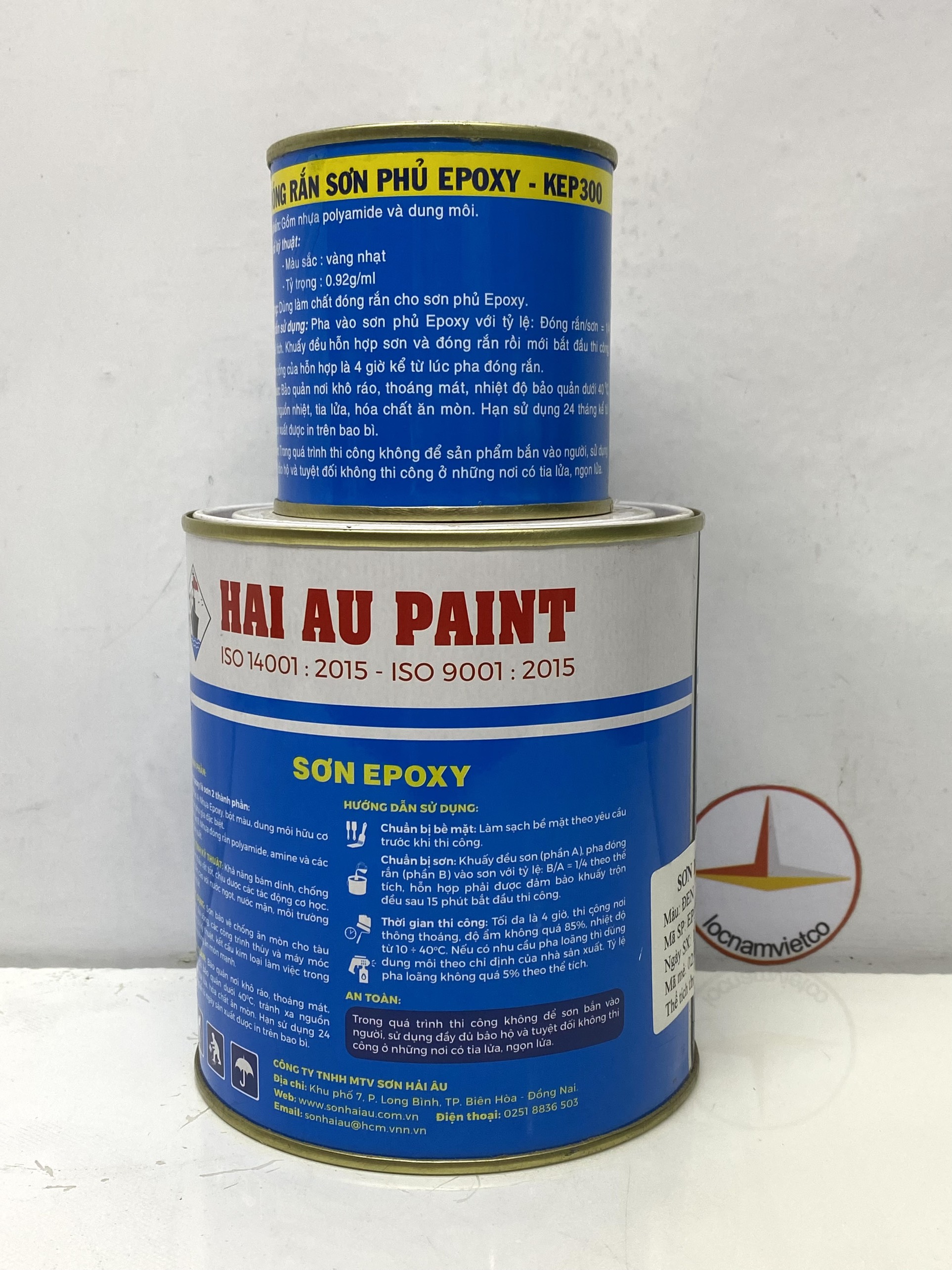 Sơn Epoxy Hải Âu màu đen EP450 1L/Bộ