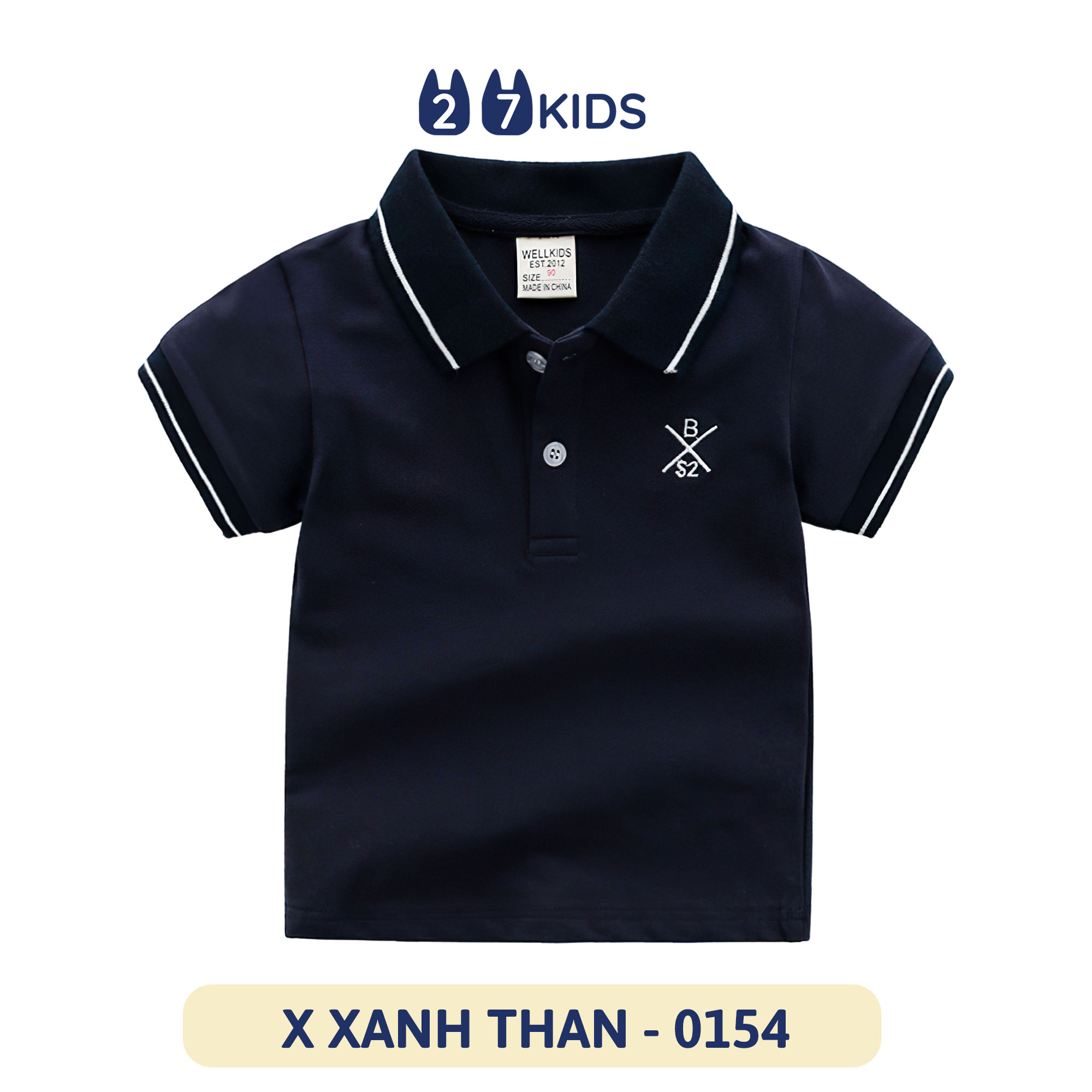 Áo Polo bé trai ngắn tay 27Kids WELLKIDS áo thun sơ mi cộc nam cho trẻ từ 2-8 tuổi BSPO5