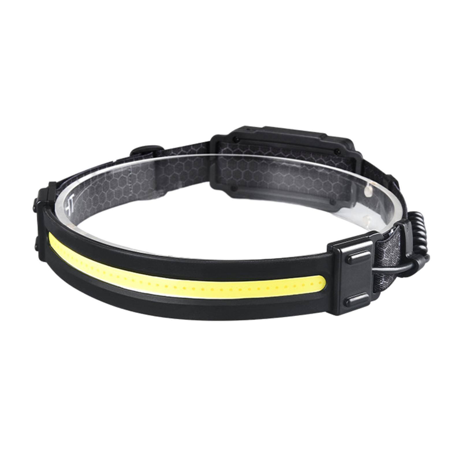 USB Rechargeable Sensor Headlight COB  Flashlight for Hiking Fishing