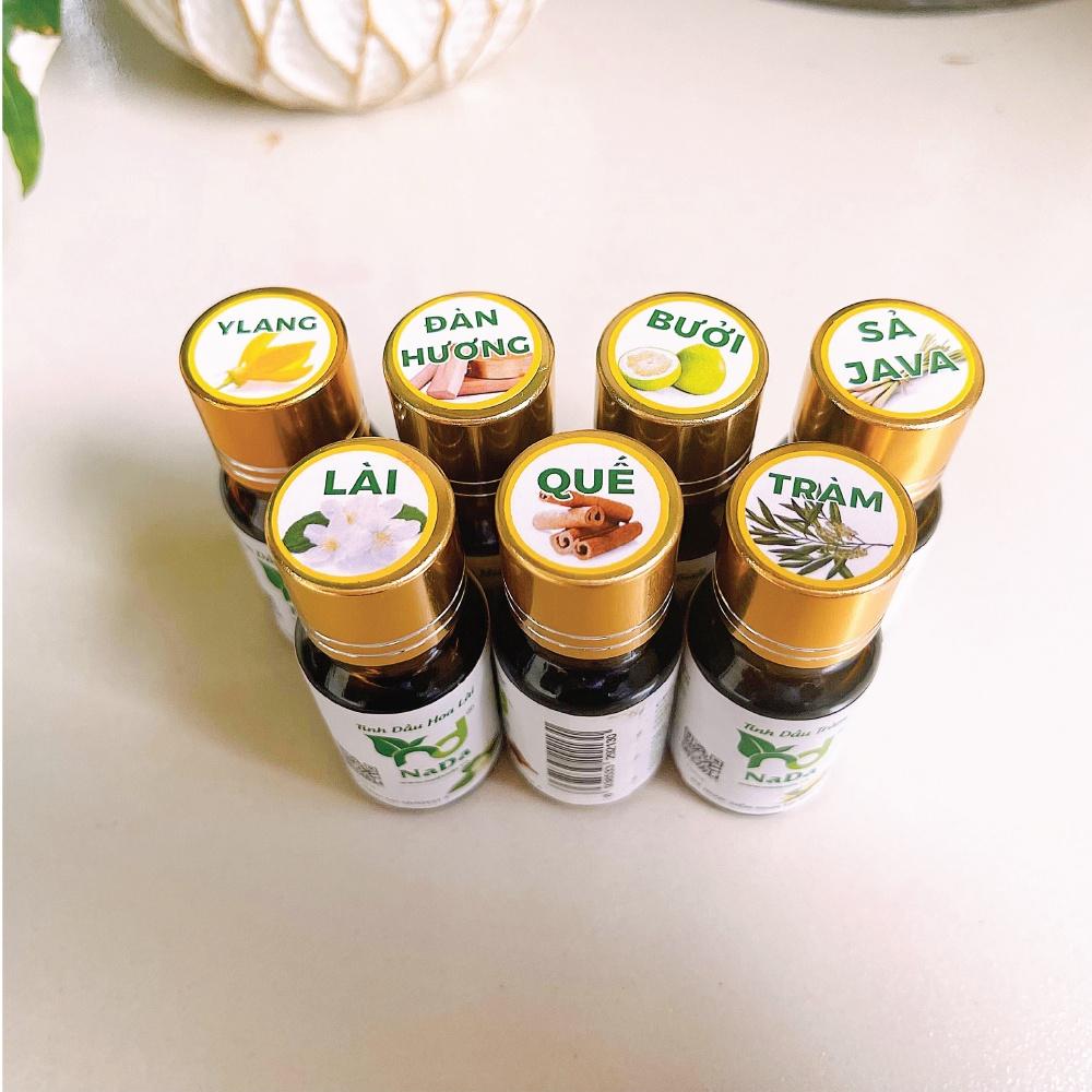 Combo 7 chai tinh dầu Nada thiên nhiên nguyên chất, 10ml