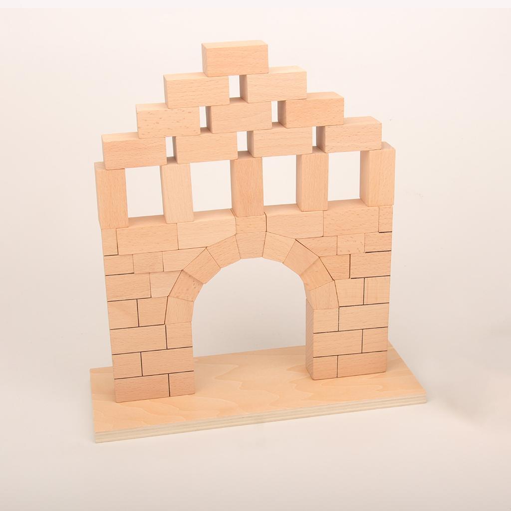 Roman Bridge Wooden Construction Blocks Bricks Toy Set 4-8 Years