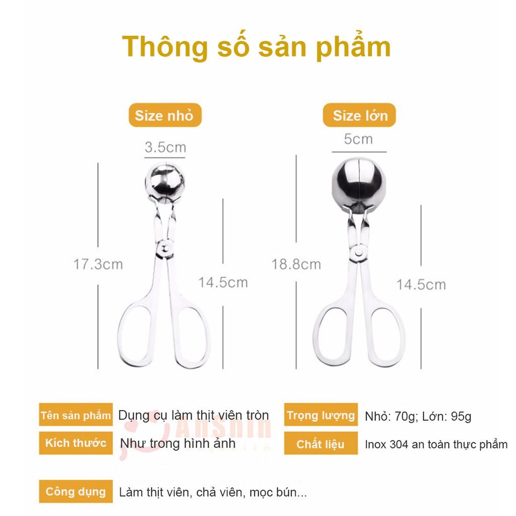 Dụng cụ làm thịt viên tròn bằng Inox 304 - hàng cao cấp an toàn với thực phẩm