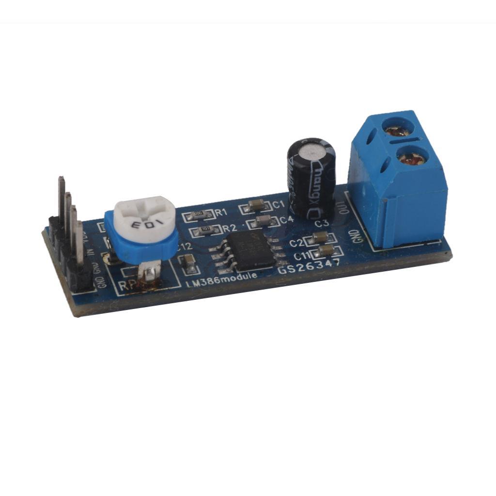 1Piece LM386 200 Gain Mono Audio Amplifier Board Adjustable Volume 5-12V