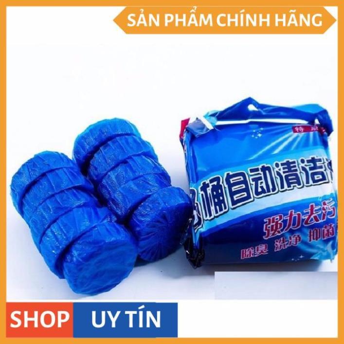 Viên tẩy bồn cầu diệt khuẩn khử mùi - Viên thả bồn cầu thế hệ mới tẩy sạch vệ sinh bám bẩn, gói 10 viên