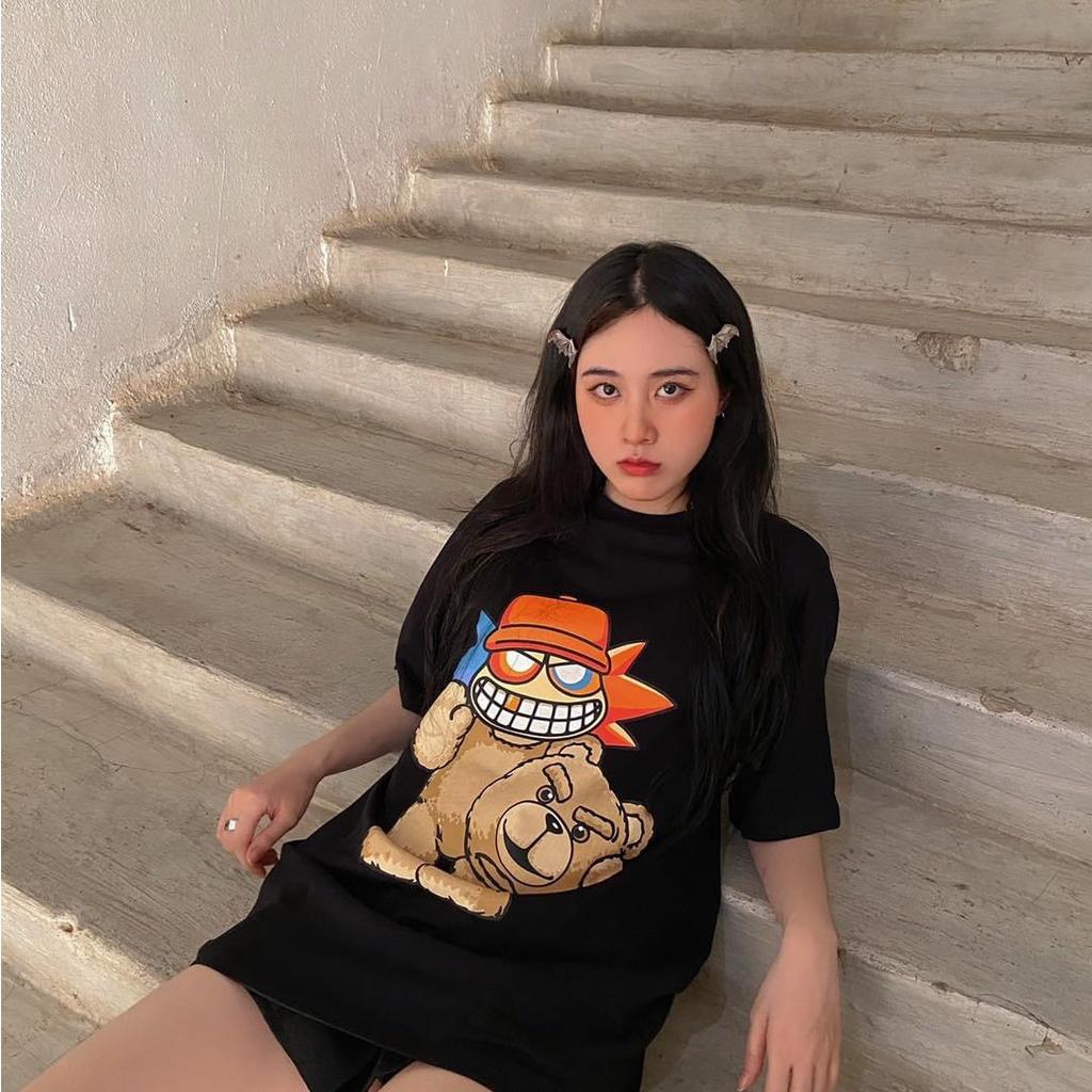 Áo thun unisex tay lỡ MOZZIE TED TEE vải dày mịn cực đẹp || Hany Shop