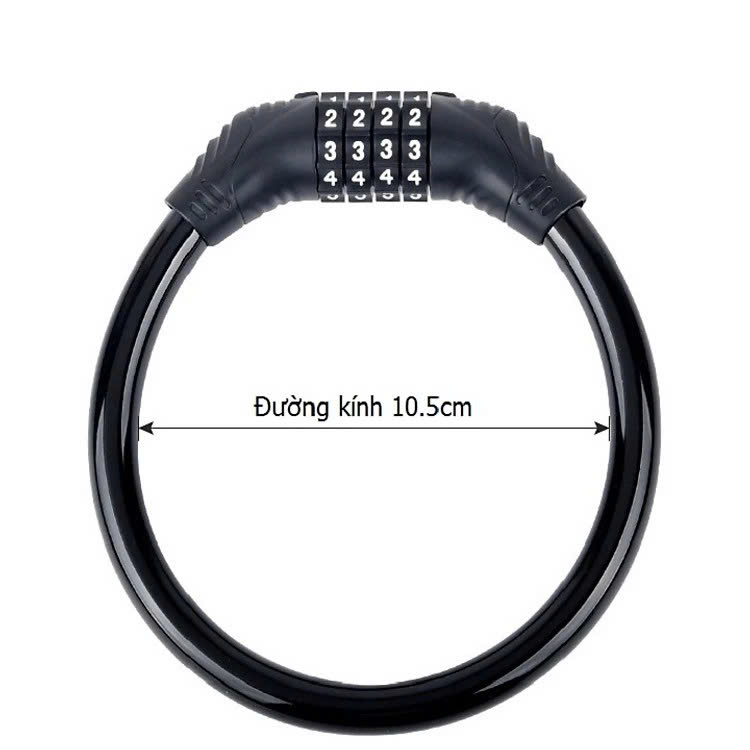Khóa Xe Đạp Thể Thao Chống Trộm Khóa Dây Treo Yên Xe Đạp 4 Số Xoay Mã Khóa Tránh Mất Chìa Khóa - Hãng