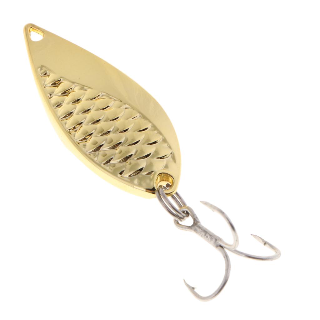 Metal Spoon Fishing Lures 15g Bass Baits Treble Hook Fishing Tackle