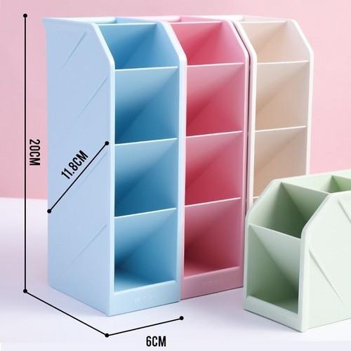 Kệ nhựa đựng bút , đồ trang điểm để bàn 4 tầng, 4 ngăn tiện dụng Clevermarthl