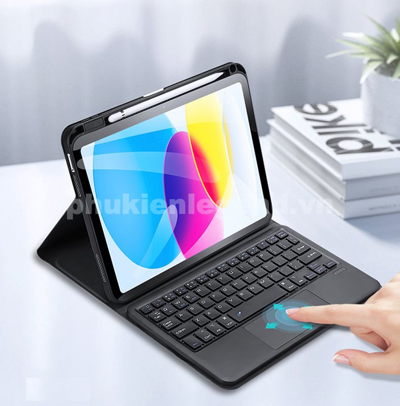 Bao da iPad 10.2 inch kèm bàn phím bluetooth có bàn di chuột Magic Keyboard TouchPad chính hãng Ducis