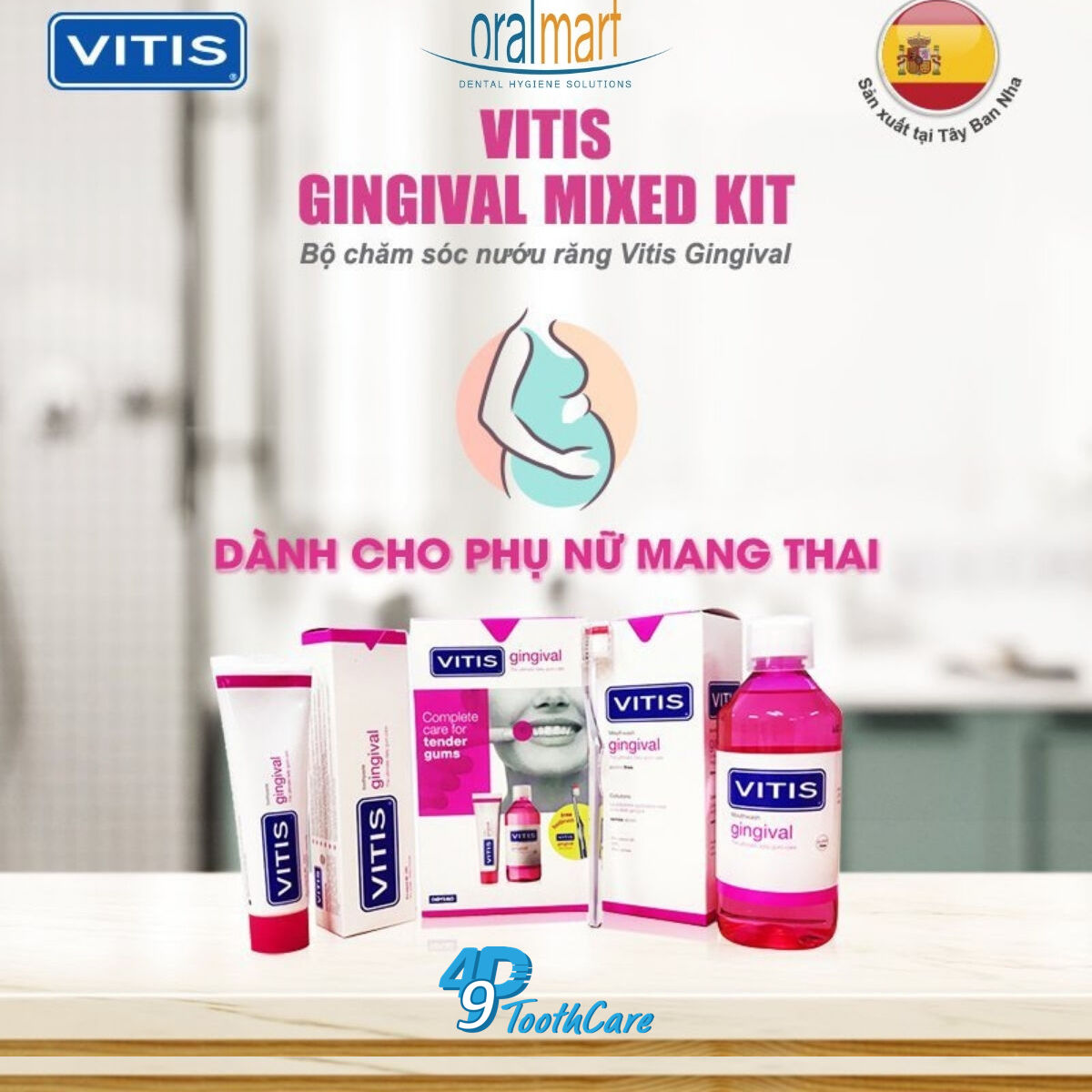 Kem đánh răng cho nướu nhạy cảm Vitis Gingival 100ml