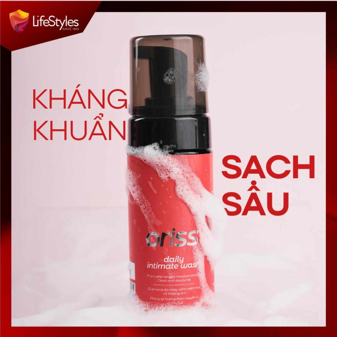 Dung dịch vệ sinh phụ nữ dạng bọt Oriss Daily Intimate Wash hỗ trợ làm sạch dịu nhẹ hương nước hoa 120ml
