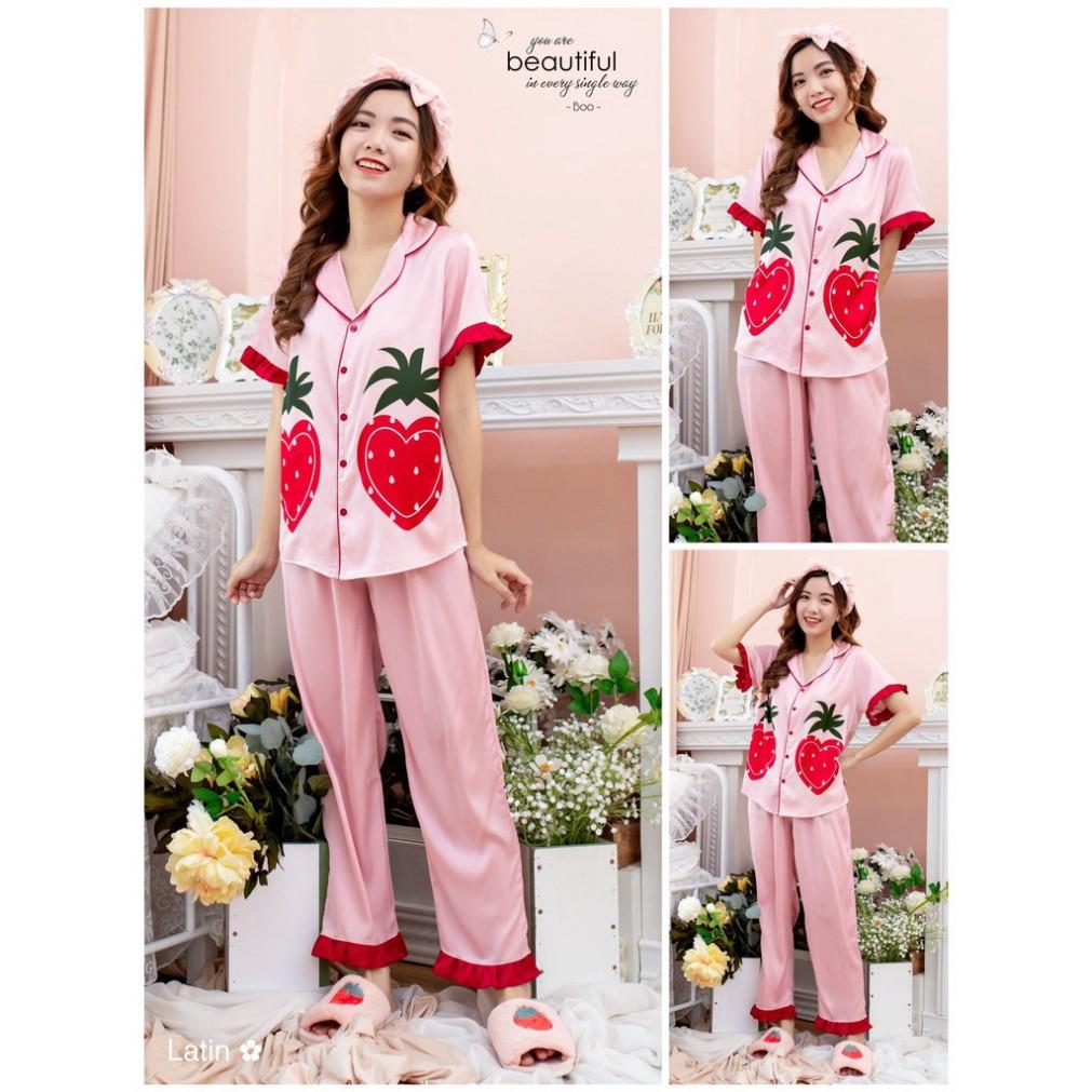 Freeship Đồ Mặc Nhà Pijama Lụa Latin TN Quần Dài Freesize - HÀNG CAO CẤP