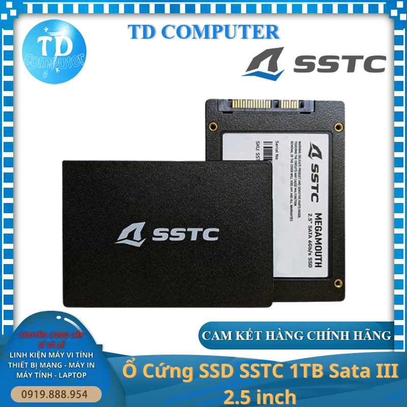 Ổ cứng SSD SSTC 1TB ~ Megamouth (2.5&quot; SATA 6Gbps) - Hàng chính hãng SSTC phân phối