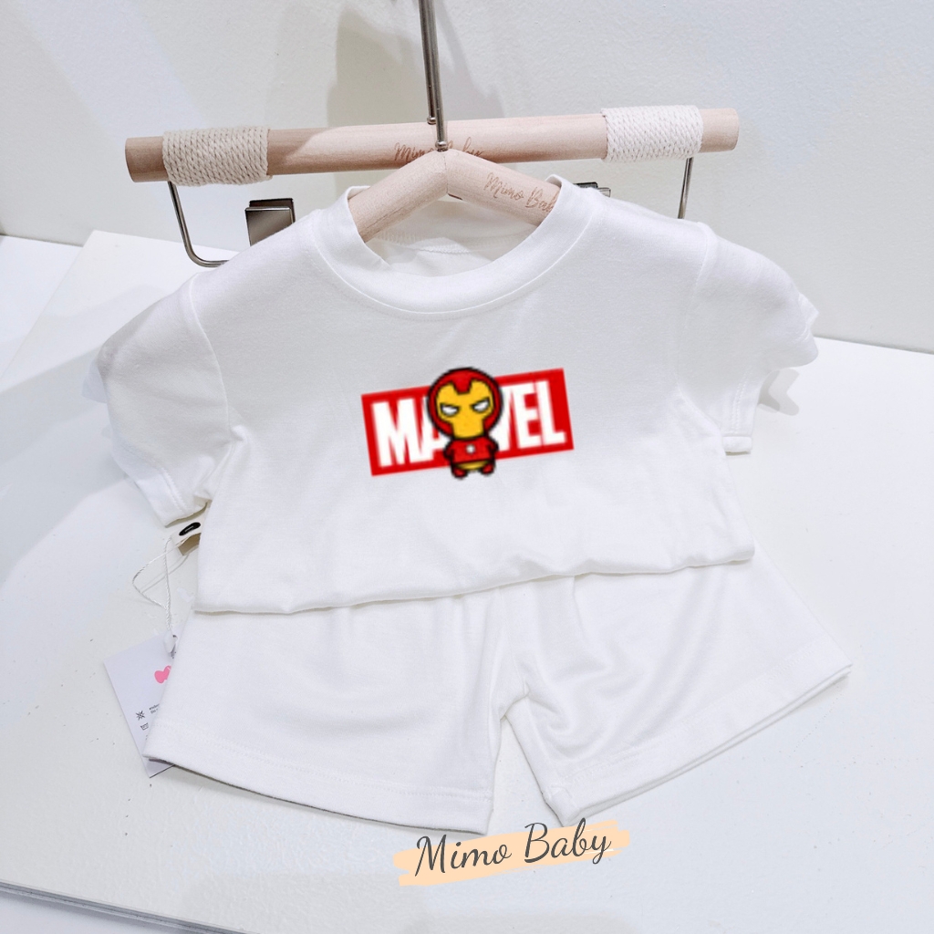 Bộ quần áo cộc tay in hình các siêu anh hùng cho bé trai QA100 Mimo Baby
