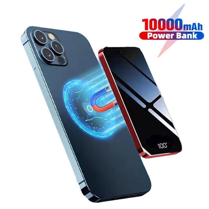 Sạc Dự Phòng Không Dây 10000Mah Nam Châm 15W Cho iphone12 pro13