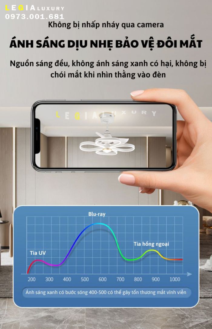 [Cao Cấp] Quạt trần hiện đại thiết kế sang trọng LÊ GIA VENUS006 | Quạt trần trang trí phong cách hiện đại | Quạt trần cao cấp có đèn mới nhất 2024 { Hàng Chính Hãng }