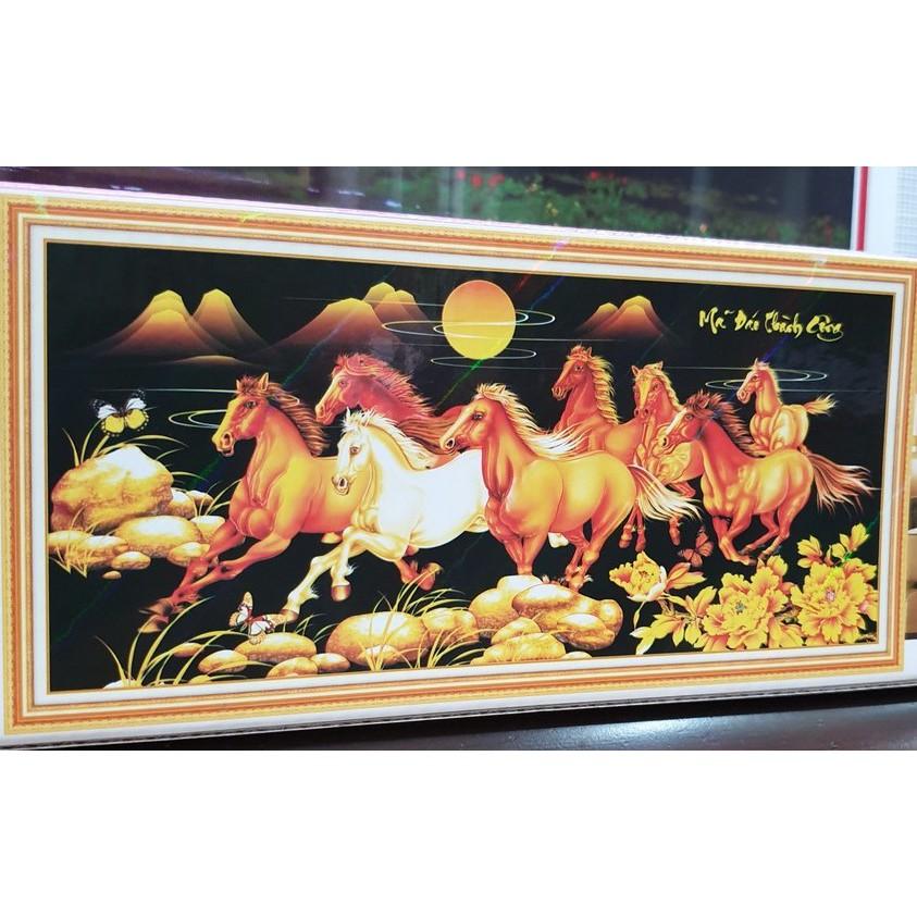 Tranh đá mã đáo thành công nền đen LG1269 - kích thước: 150 * 70cm.