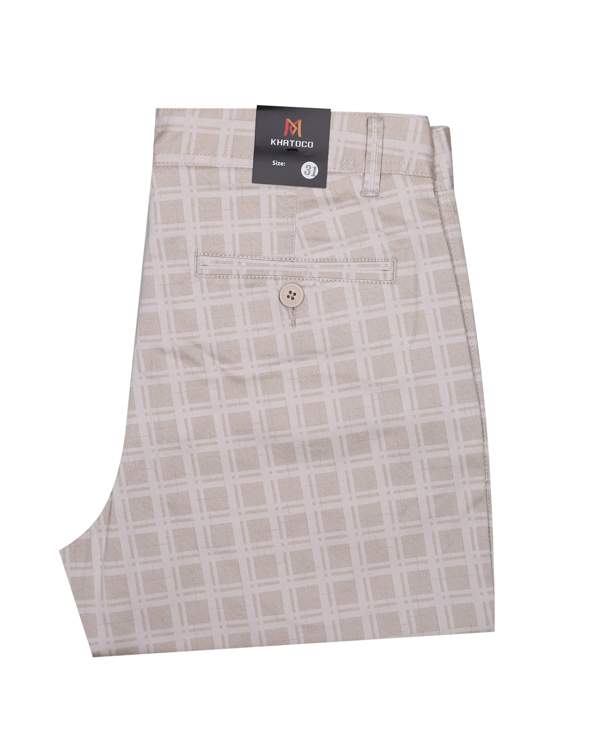 Quần short khaki nam Khatoco Q3M378R0-ININ144-2410-0