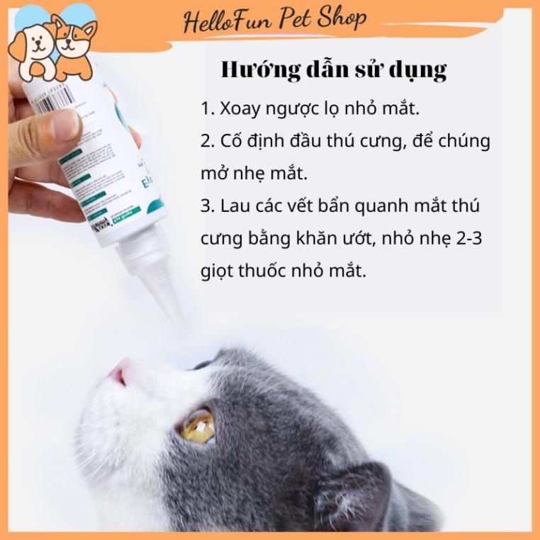 Lọ nhỏ mắt cho chó mèo Borammy 60ml