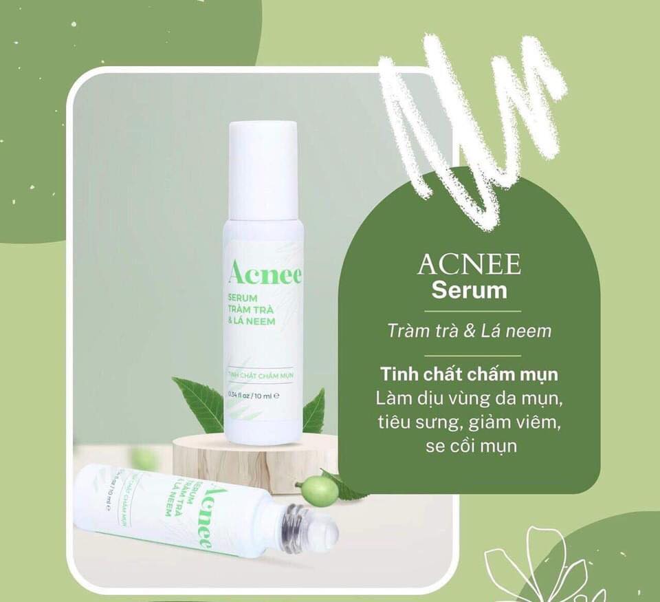 Acnee - Serum Tràm Trà Và Lá Neem Sử Dụng Trực Tiếp Trên Nốt Mụn