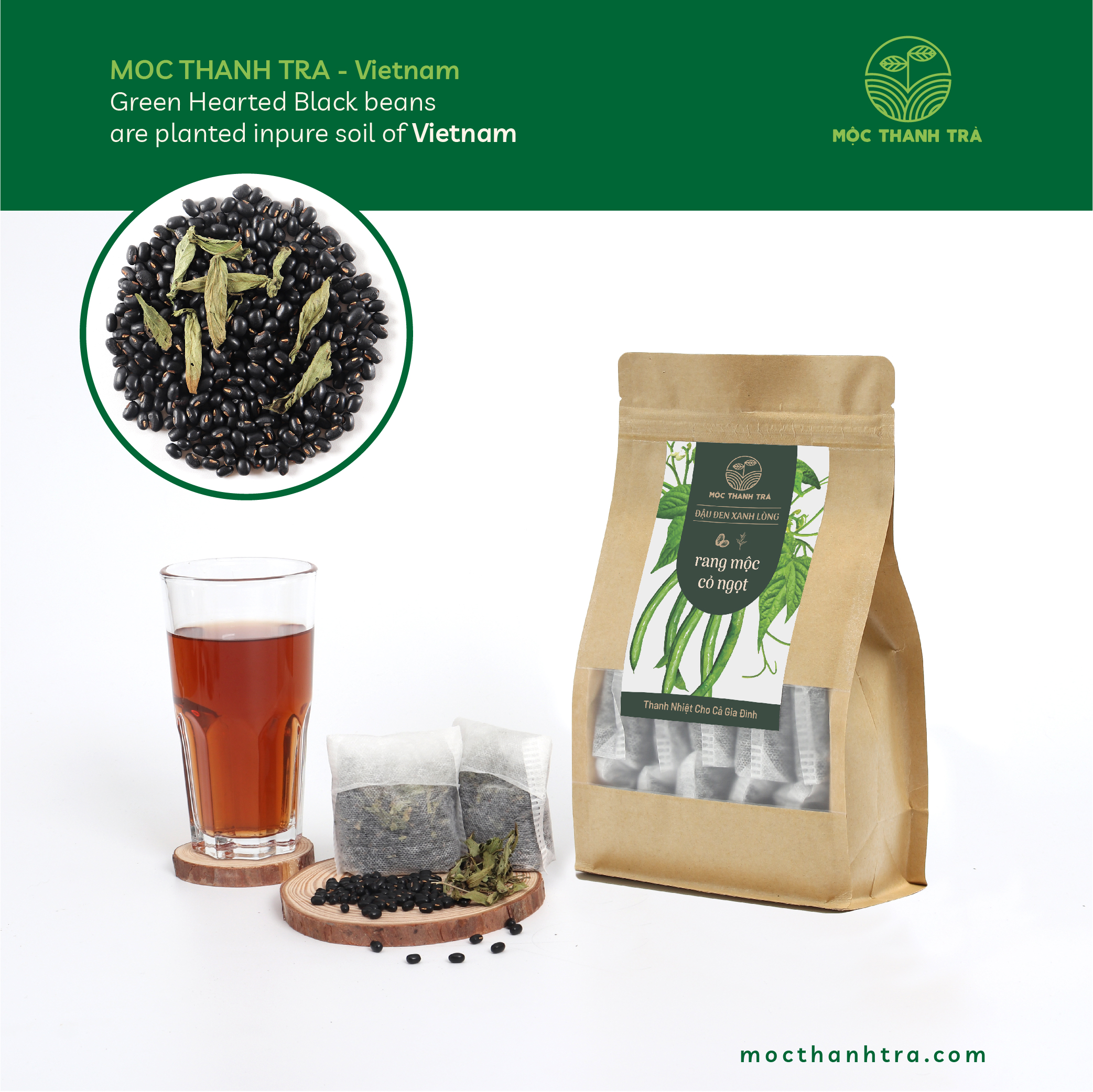 Đậu Đen Xanh Lòng Rang Mộc_Cỏ Ngọt 500 Gram