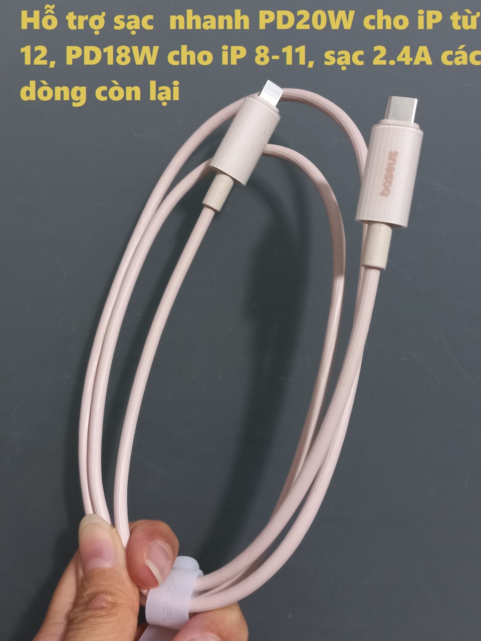 Dây sạc nhanh cho iP Type C to iP PD20W vật liệu thiên nhiên siêu bền Baseus Habitat CB000058 _ Hàng chính hãng
