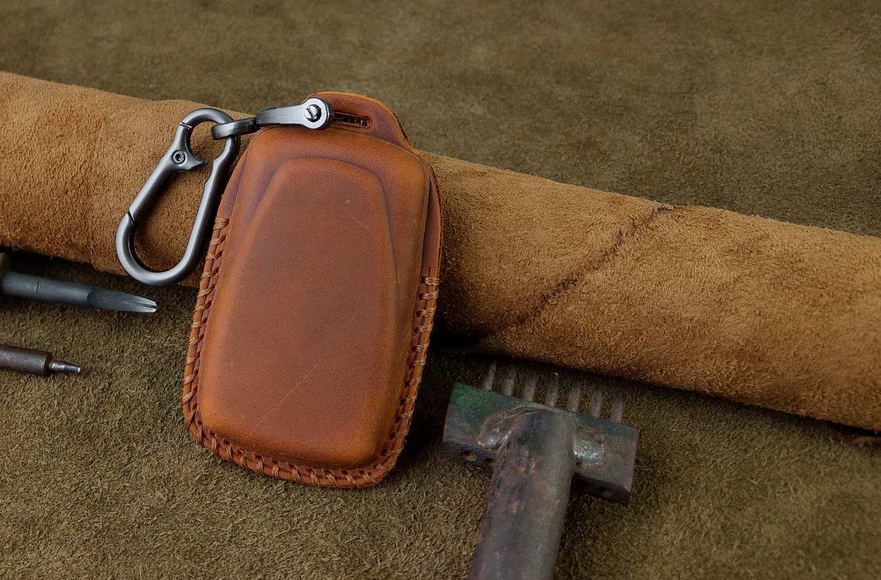 Bao Da Chìa Khóa cho Ô Tô Handmade Vinfast VF e34 / VF8 / VF9 Da Bò Thật