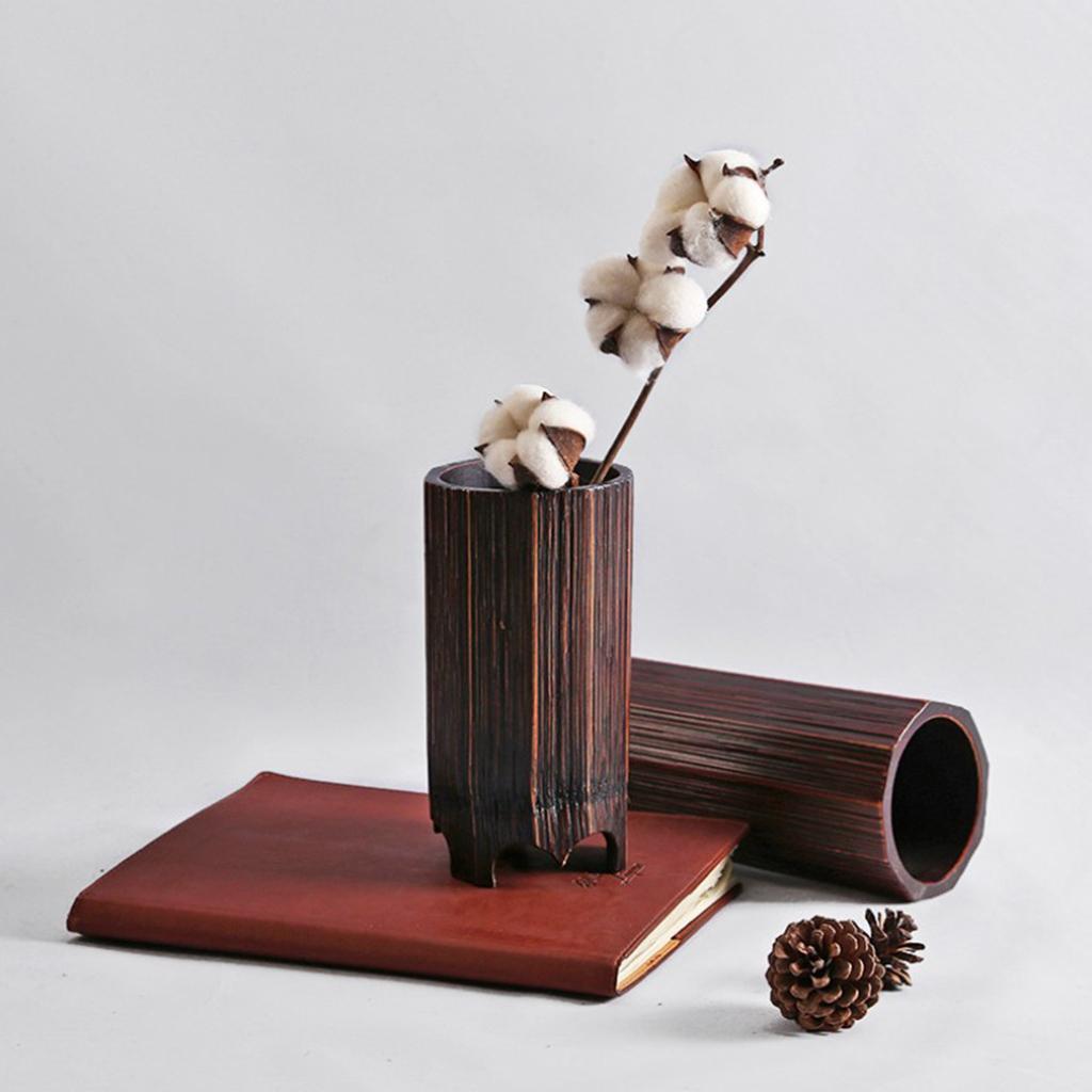 Japanese Style Bamboo Flower Vase Antique DIY Hydroponics Plant Vase