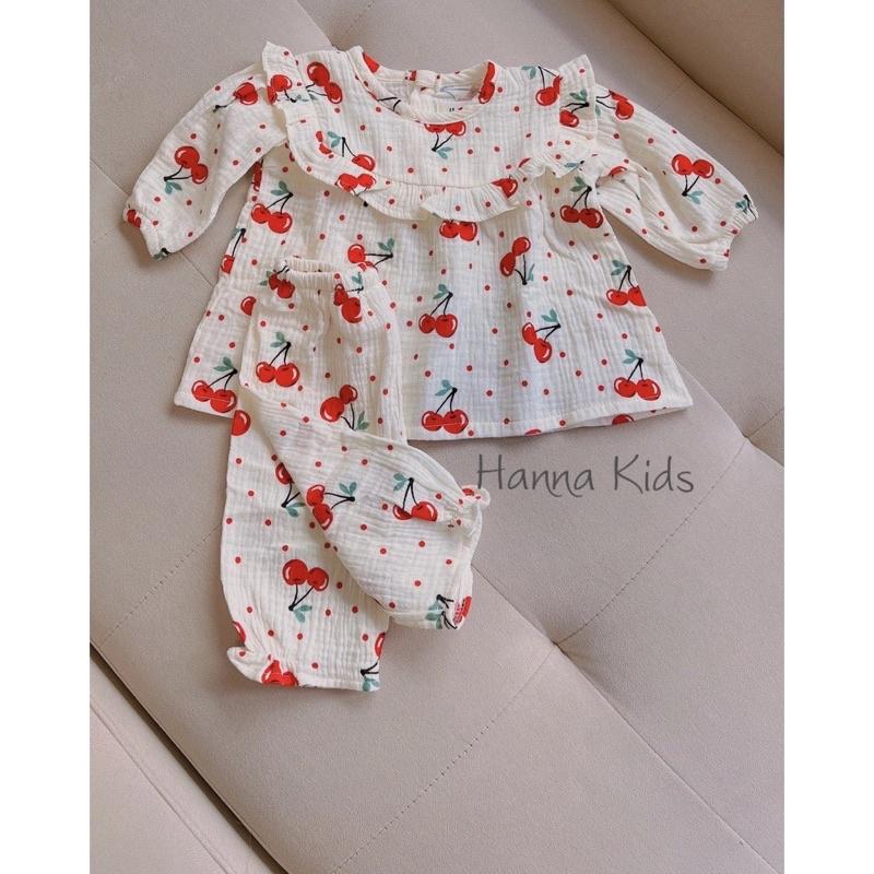 Vải xô muslin cao cấp 2 lơp quả chery mềm mịn thấm hút mồ hôi