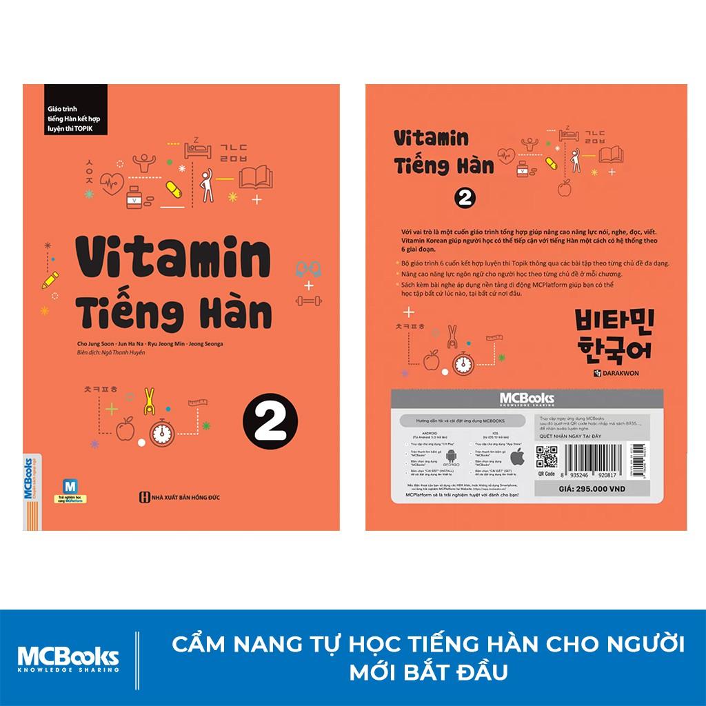 Sách - Vitamin Tiếng Hàn 2 Cho Người Mới Bắt Đầu - Học Kèm App Online