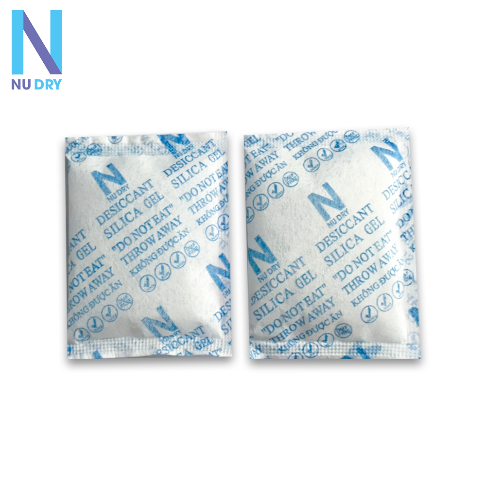 Gói Hút Ẩm Silica Gel 10 GRAM NU DRY  ( Gian hàng chính hãng ) dùng cho máy ảnh túi xách quần áo giày dép nhà kho đóng túi 1kg