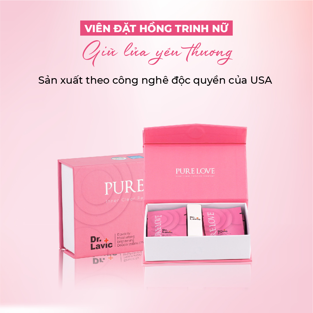 Viên đặt se khít Pure Love Inner Clear Feminine Cleanser làm hồng và se khít hộp 8 viên DR937-8