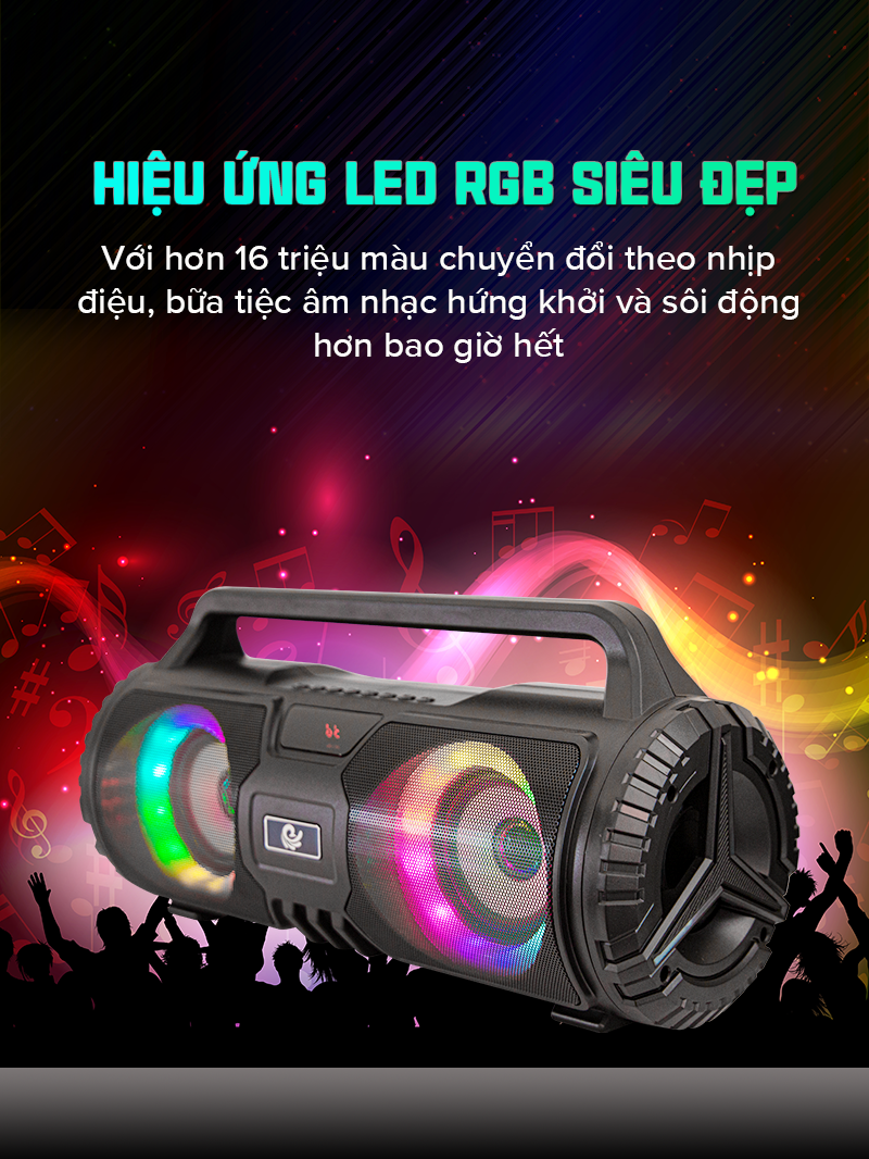 Loa Bluetooth Karaoke Mini Kèm 1 Micro Model VS-888 - Hàng Chính Hãng
