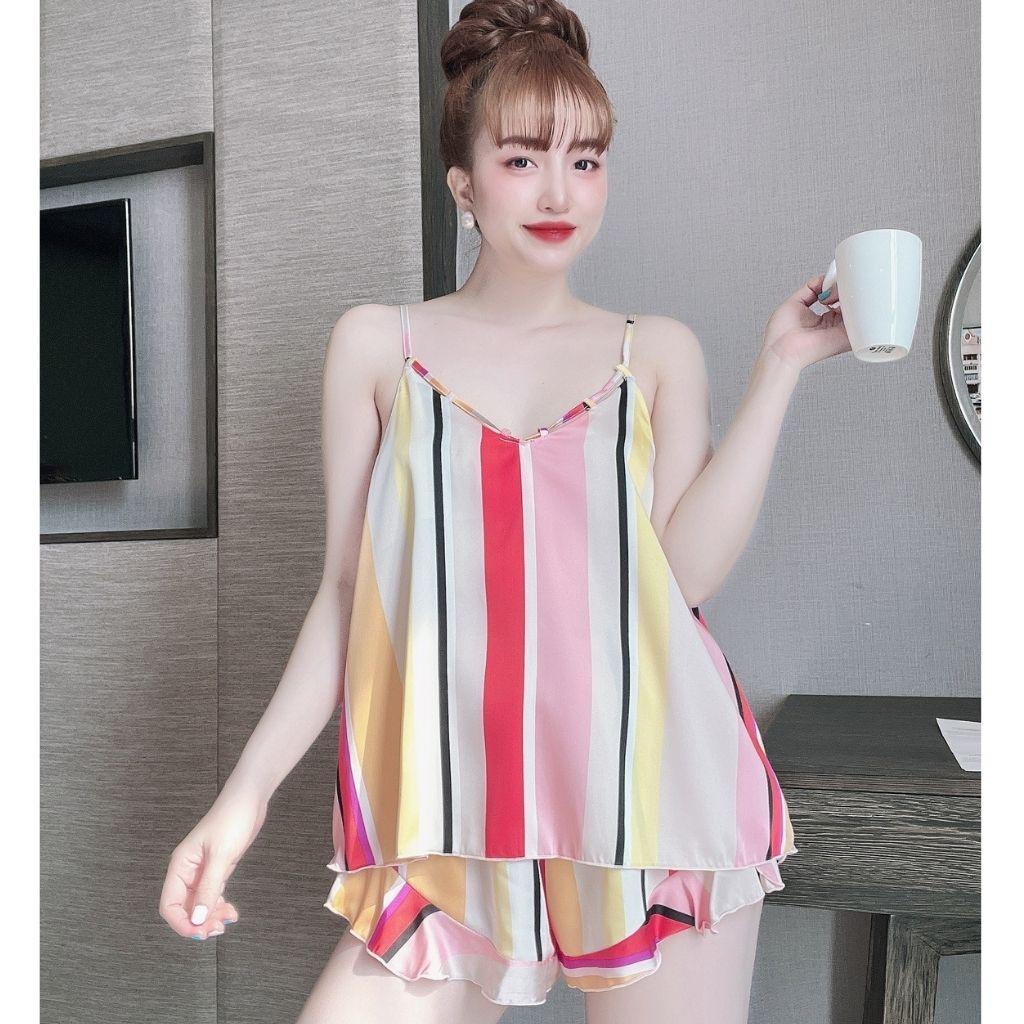 Đồ Ngủ Nữ BIGSIZE Đồ Ngủ Sexy lụa Latin cao cấp mềm mại xinh xắn < 70KG
